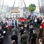 Images of the Second Sea Lord Vice Admiral Jonathen Woodcock OBE and other guests take part in the Trafalgar day ceremony onboard HMS Victory. During the ceremony 2SL laid a wreath on the plaque that marks the spot where Lord Nelson fell. Images of the Second Sea Lord Vice Admiral Jonathen Woodcock OBE and other guests take part in the Trafalgar day ceremony onboard HMS Victory. During the ceremony 2SL laid a wreath on the plaque that marks the spot where Lord Nelson fell.