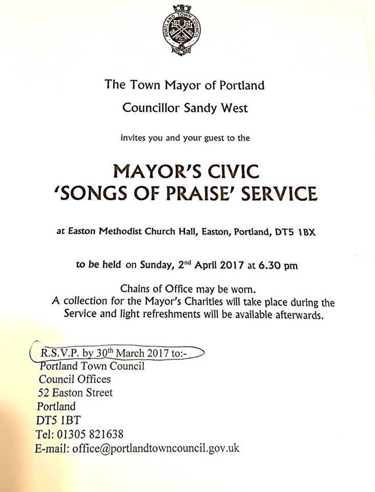Mayor's Civic "Songs of Praise" Service @ Easton Methodist Church