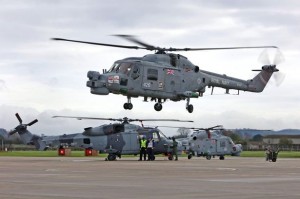 HMS Portland's Lynx returns to RNAS Yeovilton Mar 2017